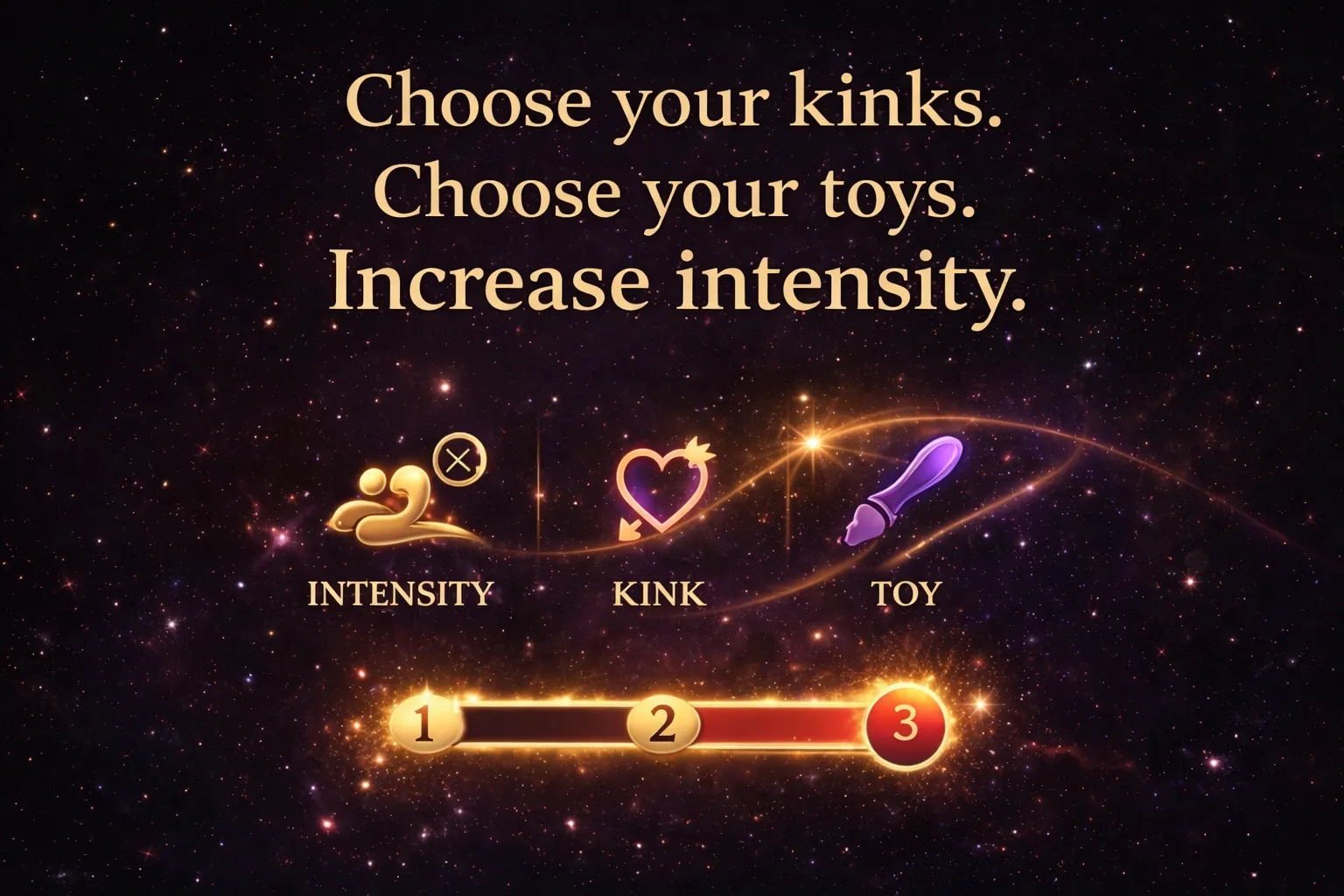 Choose your kinks, toys and intensity — Lunara does the rest